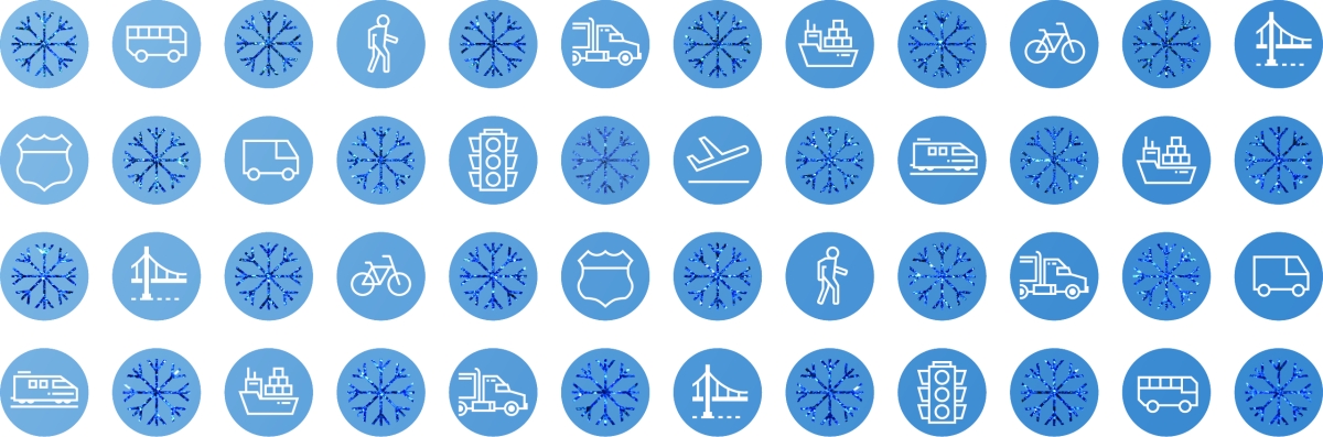 transportation themed snowflakes