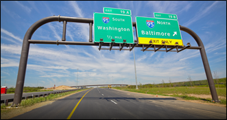 Highway signage of Intercounty Connector