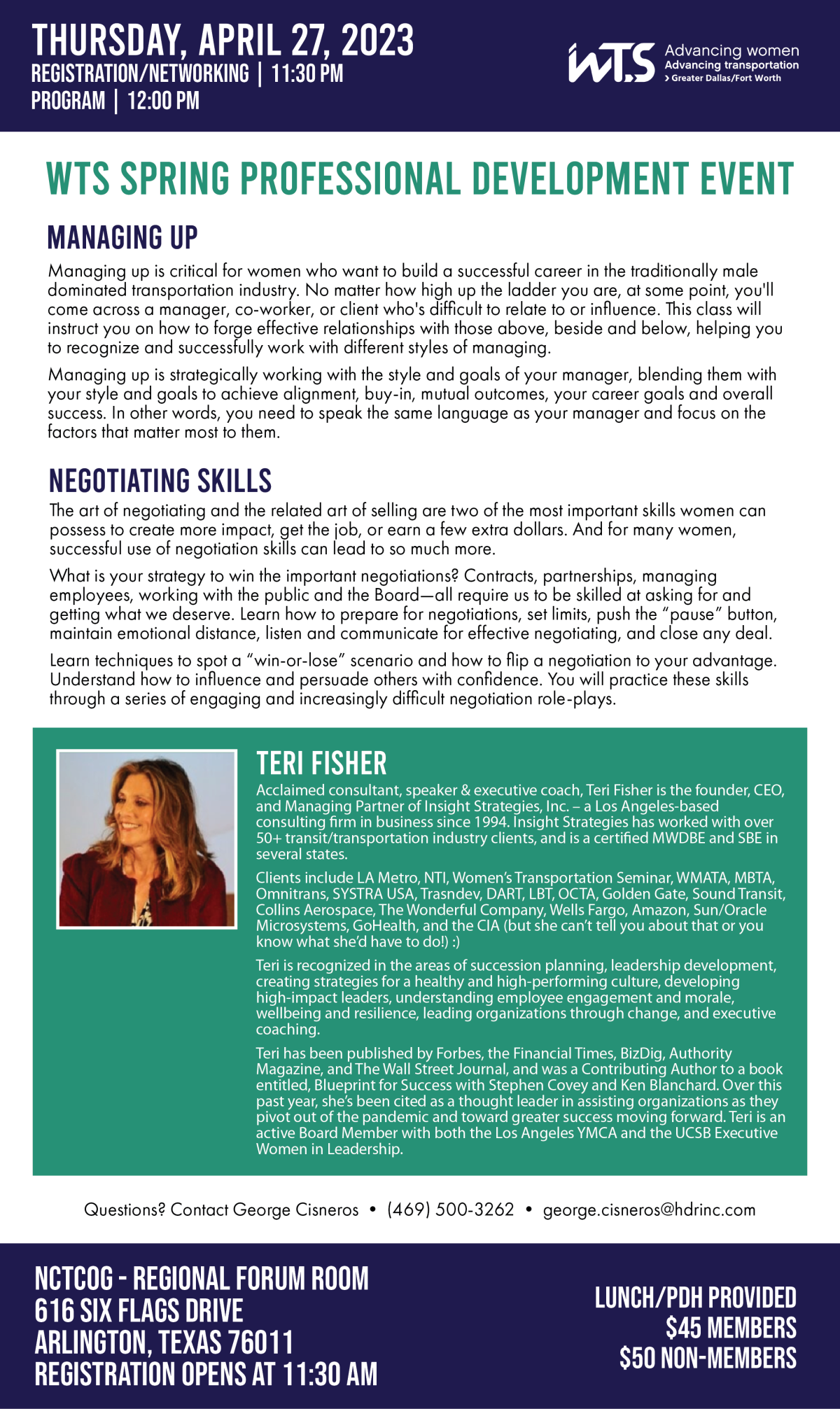 WTS Greater DFW April 2023 PD Event