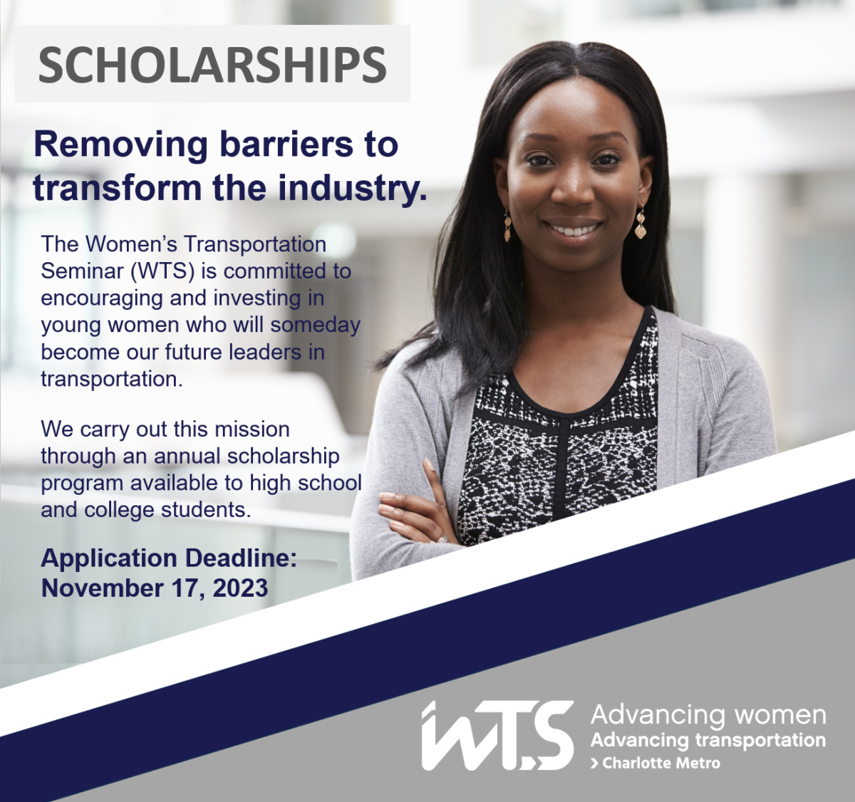 WTS Charlotte Metro 2023-24 Scholarship Flyer Image