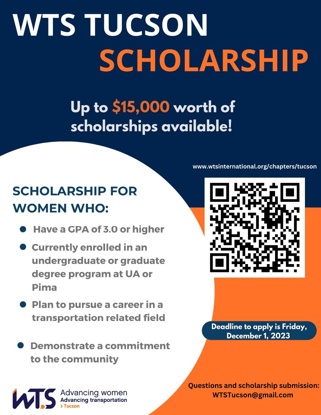 WTS Tucson Scholarship Flyer