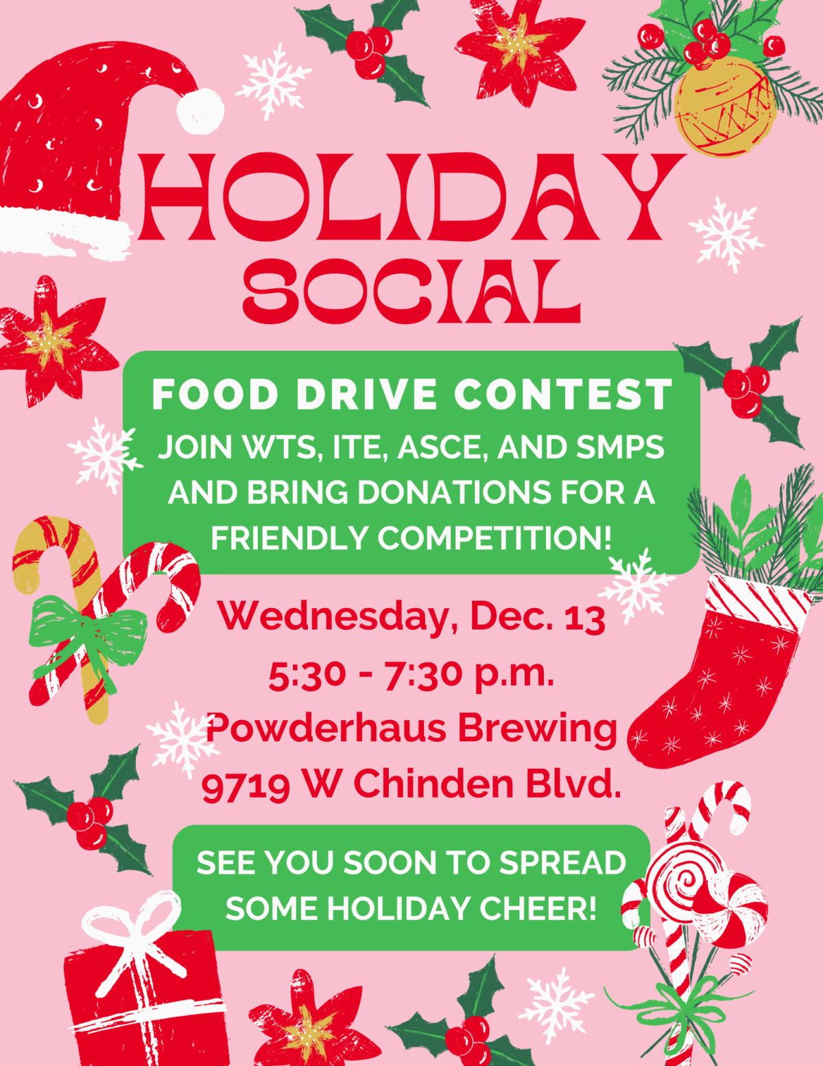 holiday social flyer