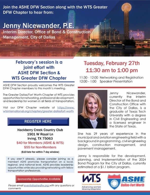 WTS/ASHE Joint Meeting with Jennifer Nicewander