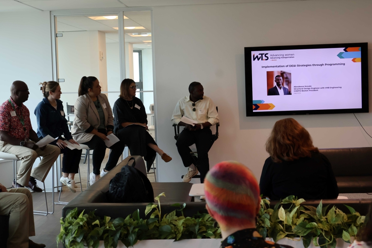 Image of panelists for WTS-Boston DEI event.