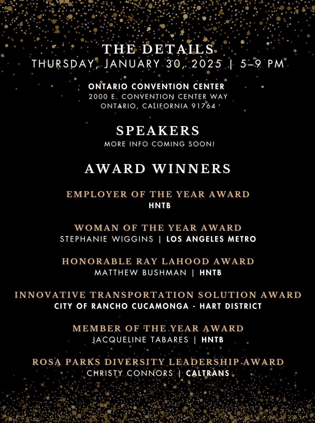 Awards recipients for 2024 WTS-IE Gala