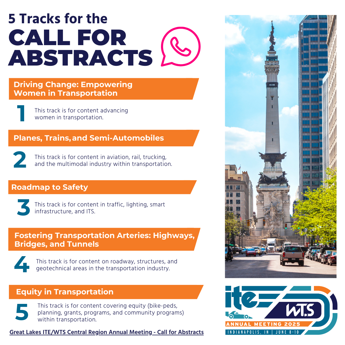 Great Lakes ITE & WTS Central Region Annual Meeting - Call for Abstracts