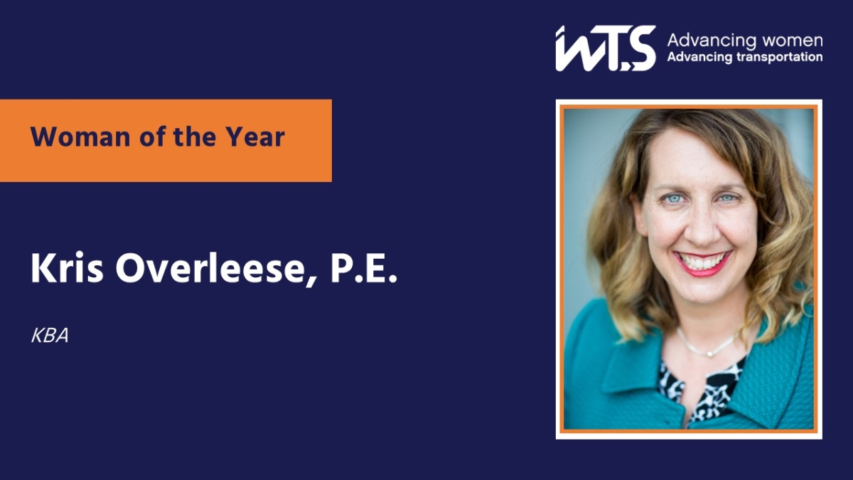Woman of the Year Award, Kris Overleese, P.E., KBA