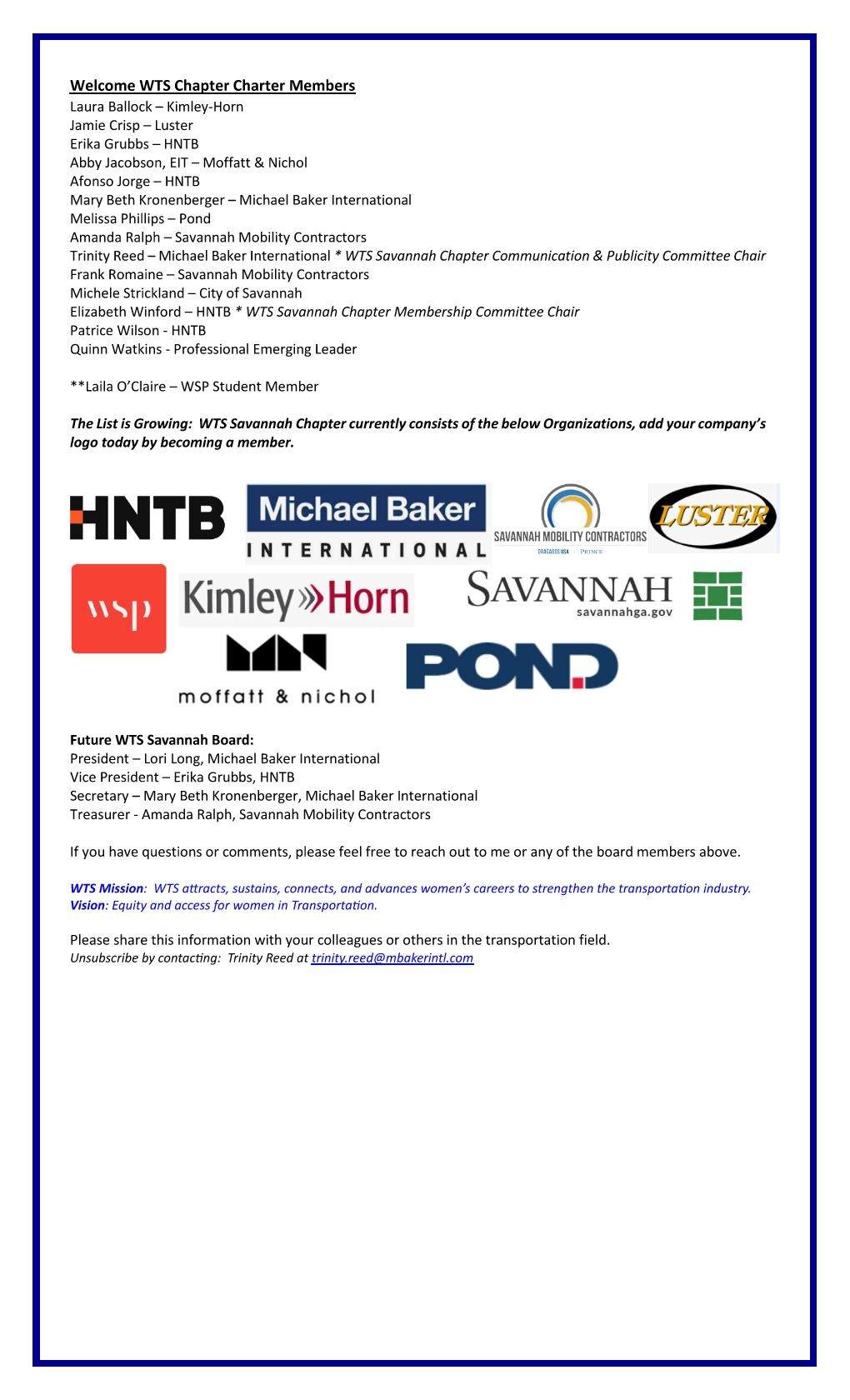 WTS Savannah Chapter Newsletter April 2024 Page 2