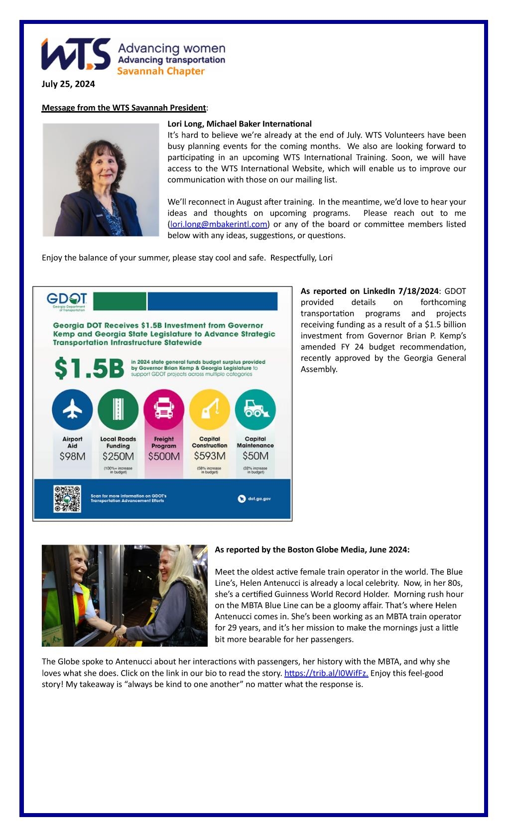 WTS Newsletter July Page 1