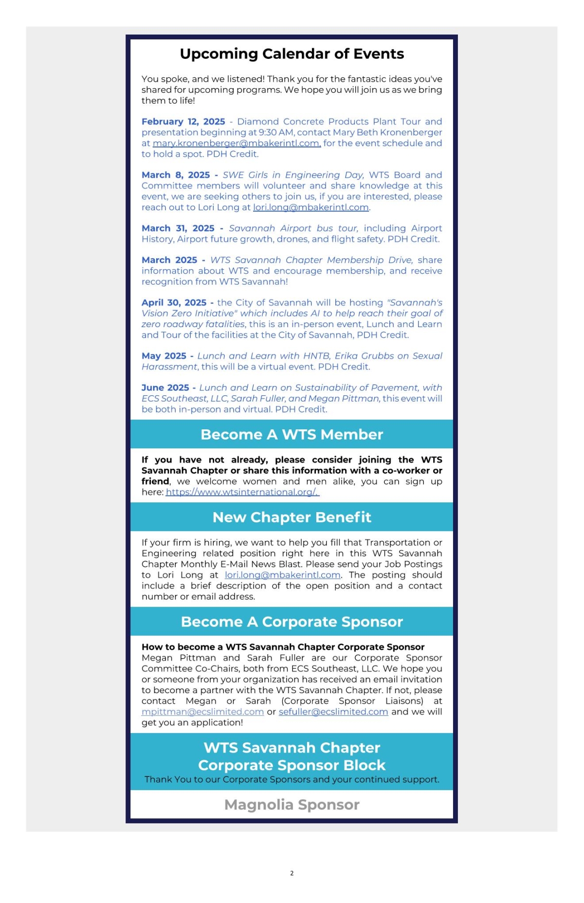 January 2025 Page 2