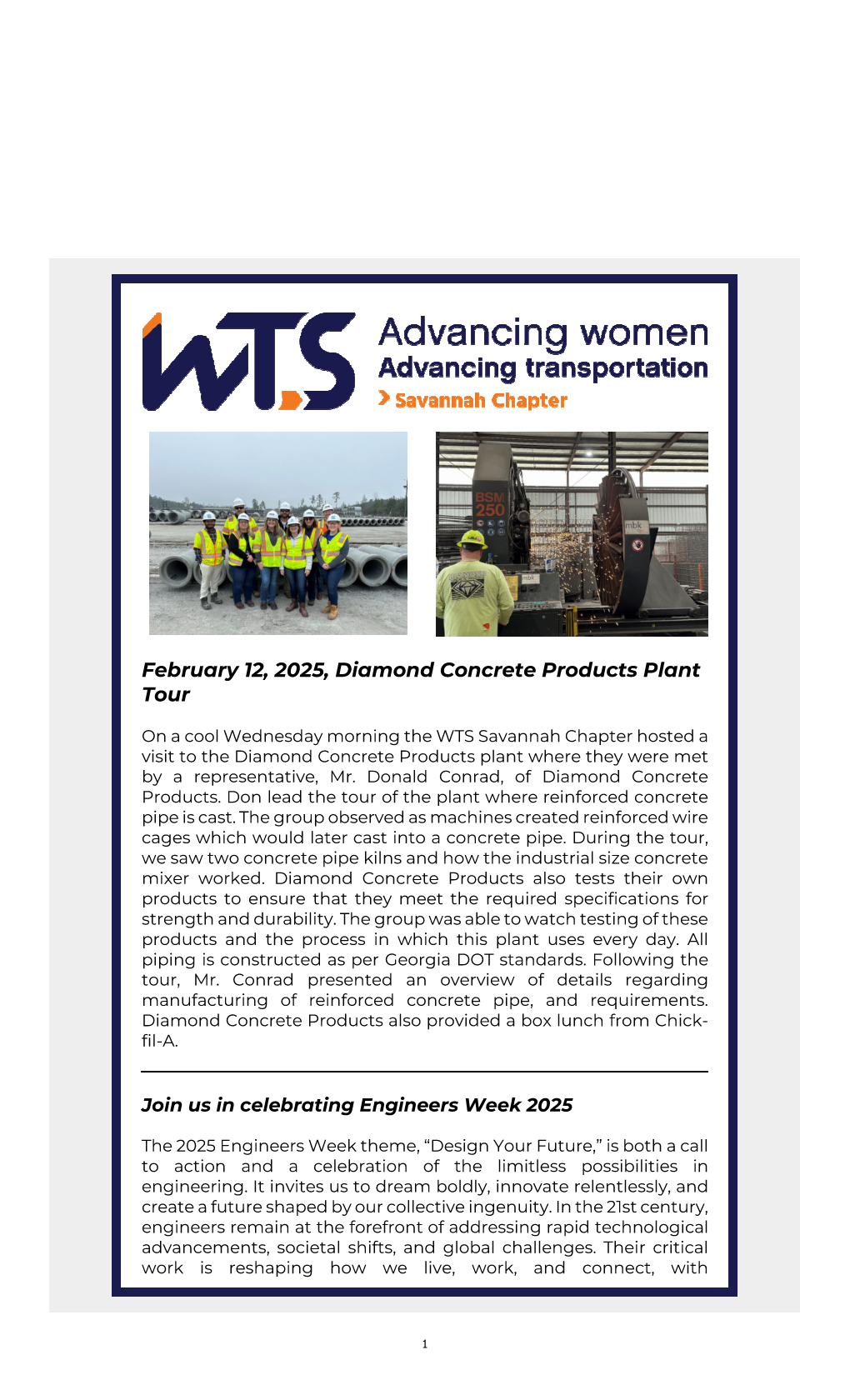 WTS Savannah Chapter Newsletter February 2025 - 1