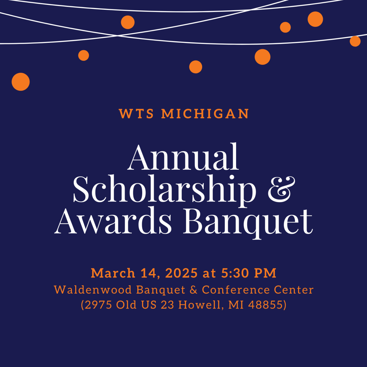2025 WTS Michigan Annual Scholarhsip & Awards Banquet