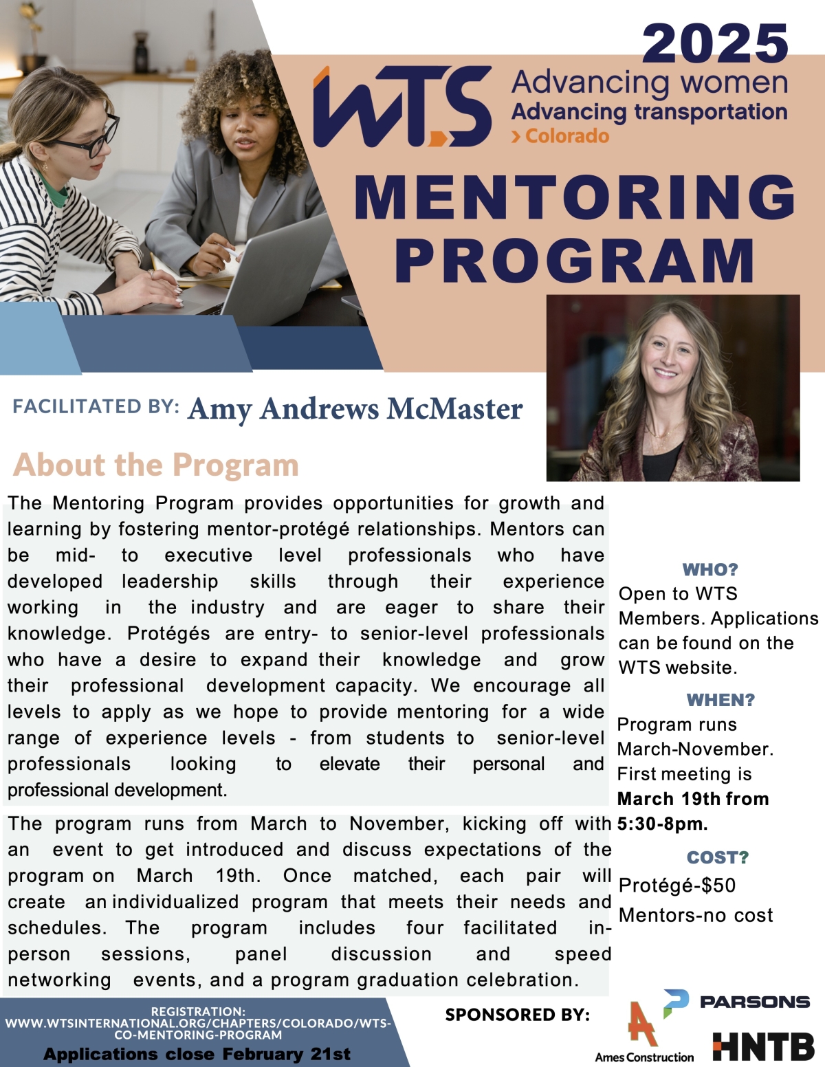 WTS Colorado 2025 Mentorship program flyer 