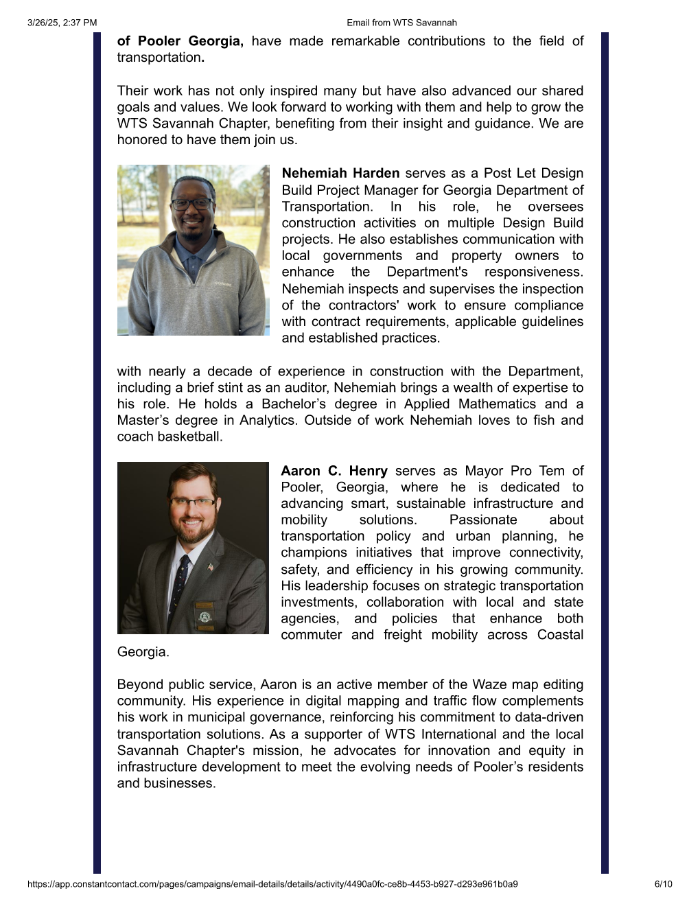 WTS Savannah Chapter Newsletter Page 6 March 2025