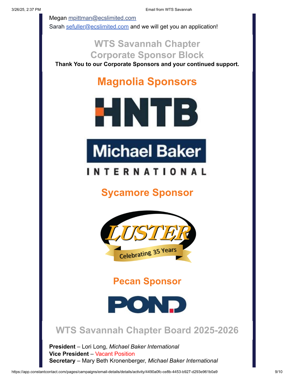 WTS Savannah Chapter Newsletter Page 9 March 2025