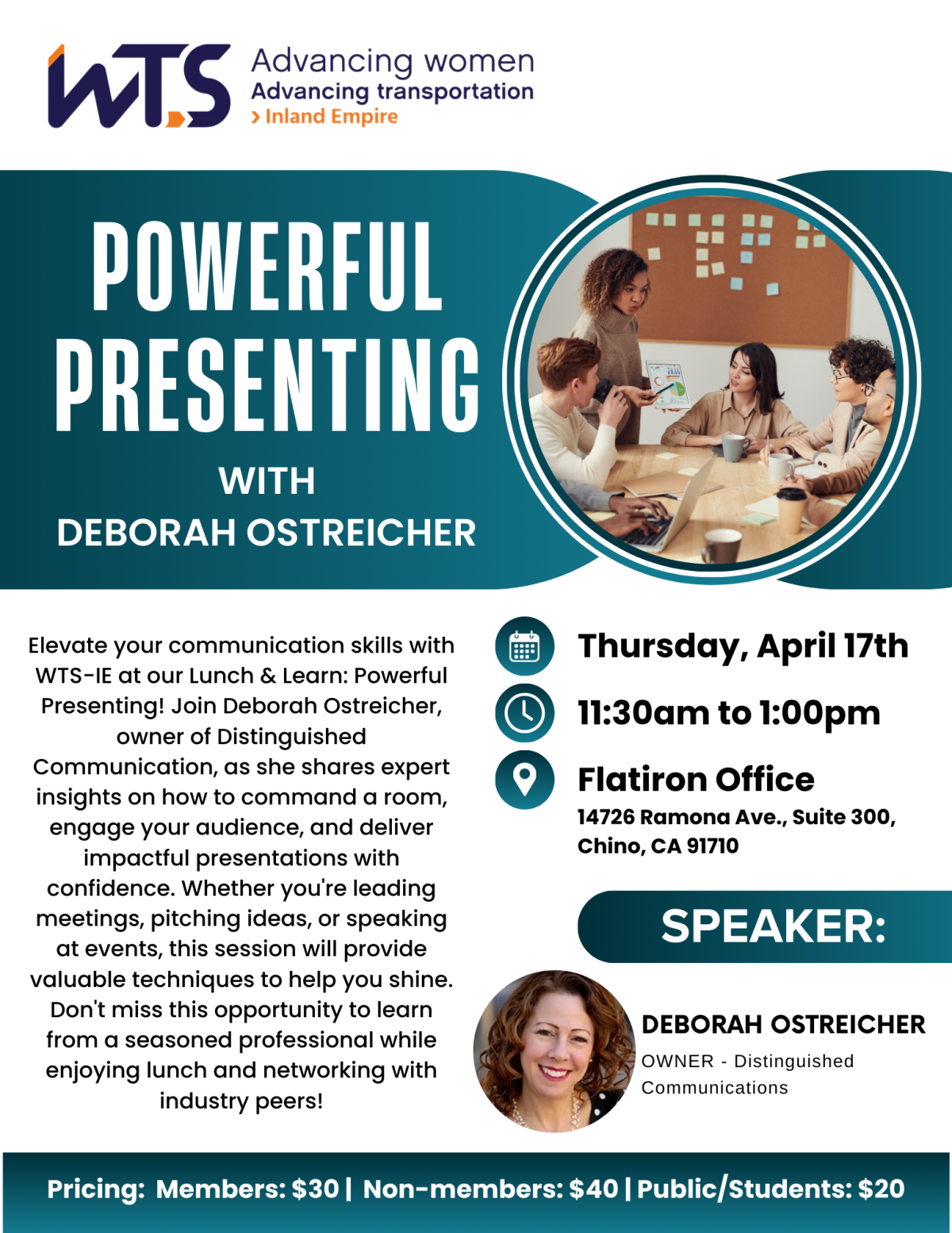 Powerful Presenting event flyer