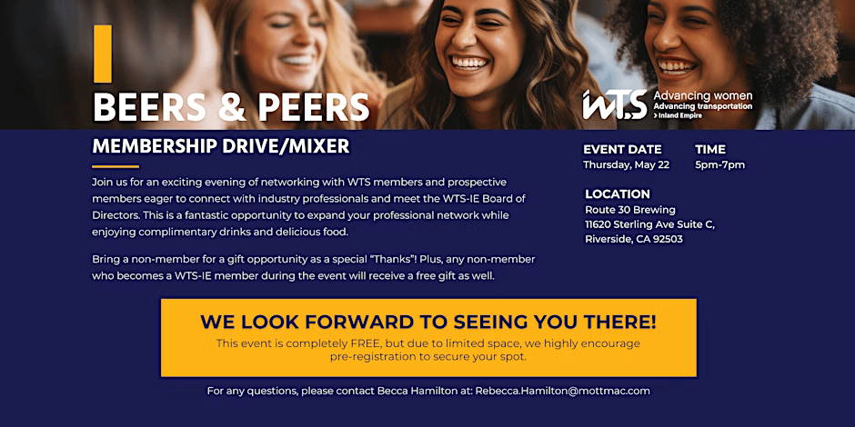 Landscape flyer for Beers and Peers event