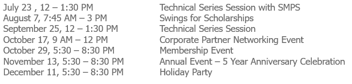 Upcoming programs at a glance
