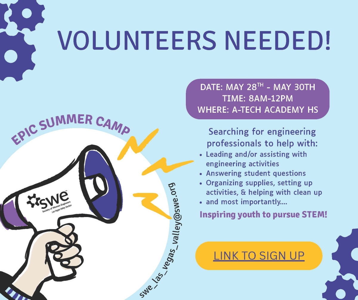 Volunteers needed for SWE Summer Camp