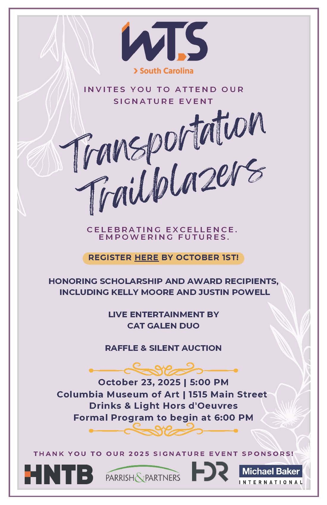 2025 Transportation Trailblazers Event Flyer