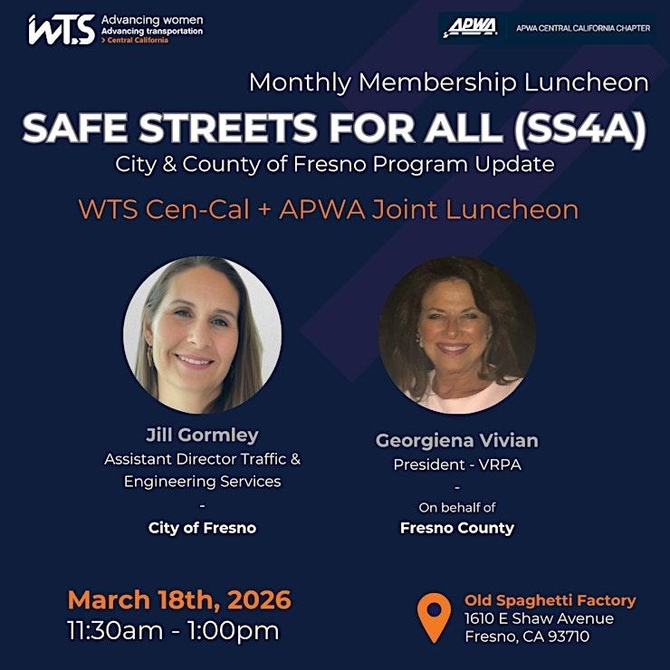WTS-CenCal + APWA Monthly Membership Luncheon - March Edition 2026