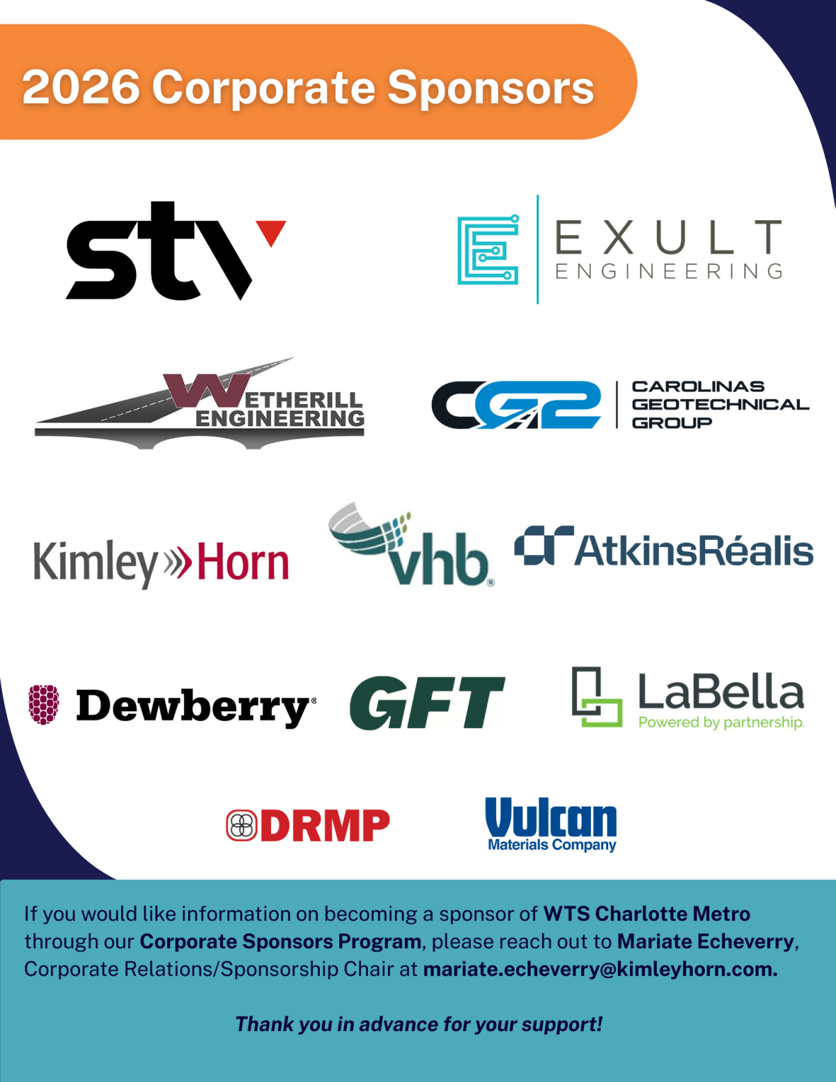 2026 WTS Charlotte Metro Corporate Sponsorship