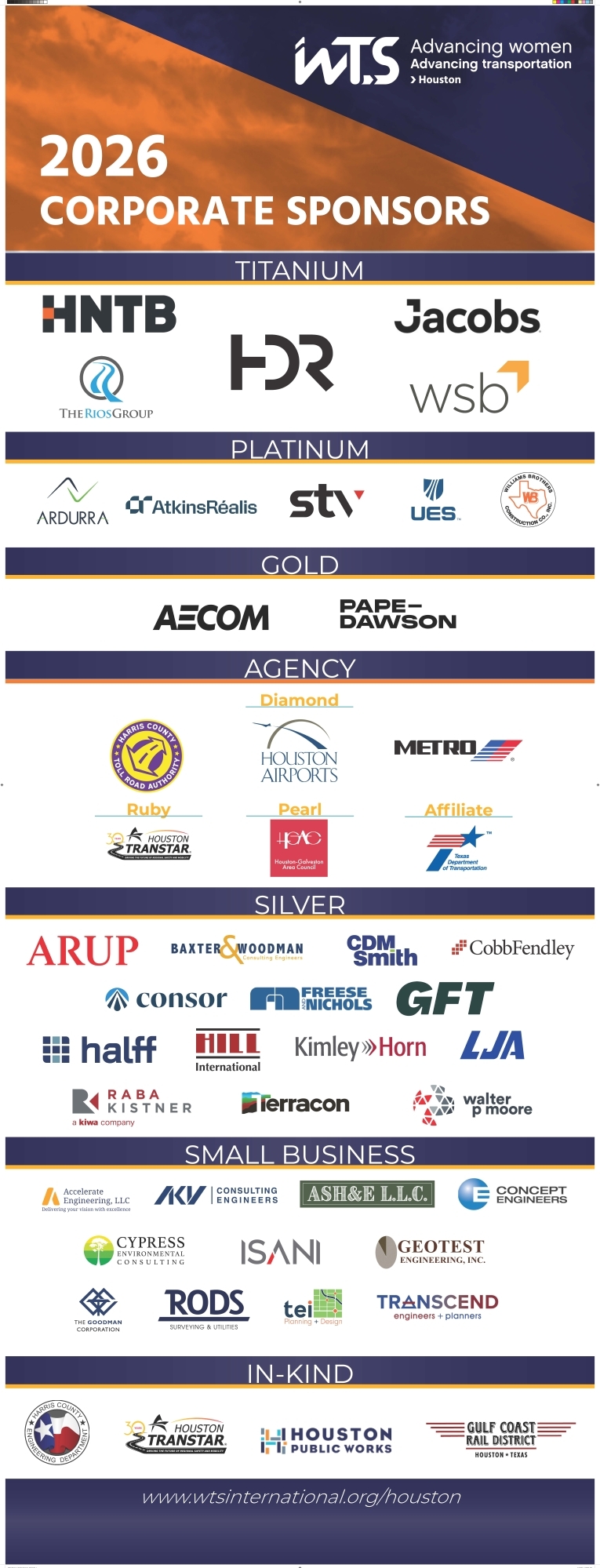 2026 WTS Houston Sponsors