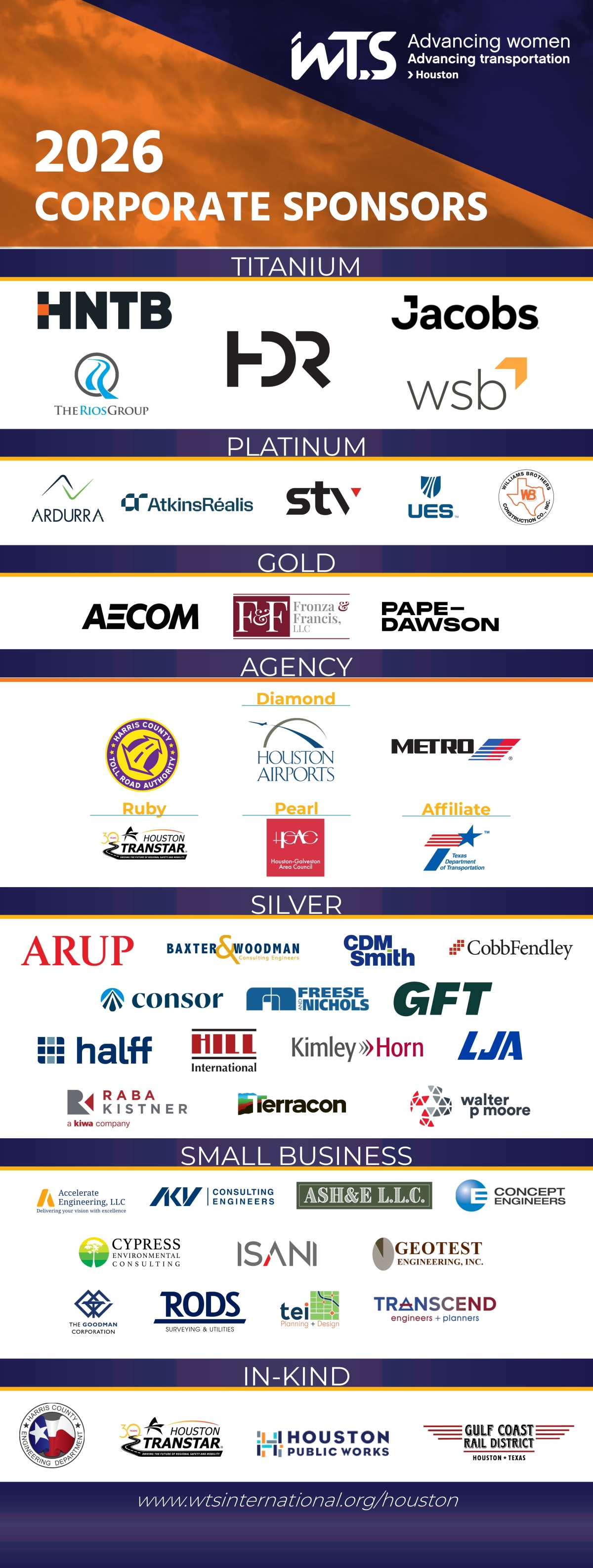 2026 WTS Houston Sponsors