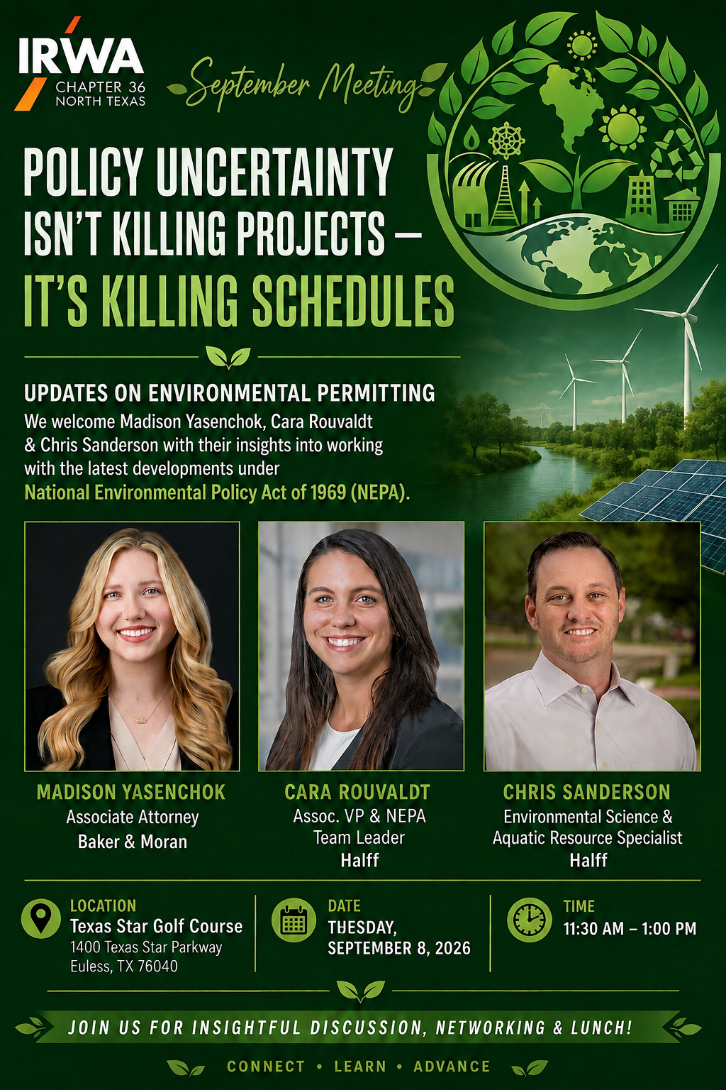 Joint IRWA Chapter 36/WTS Greater DFW Chapter Event: Updates on Environmental Permitting