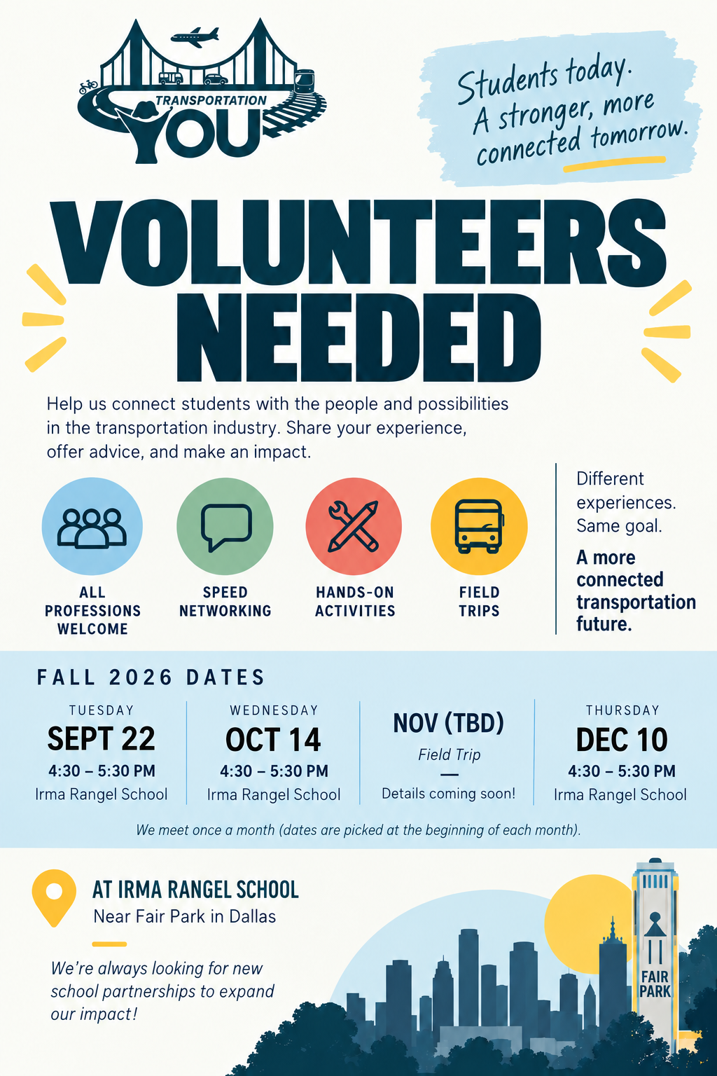 WTS DFW Transportation You - Call for Volunteers