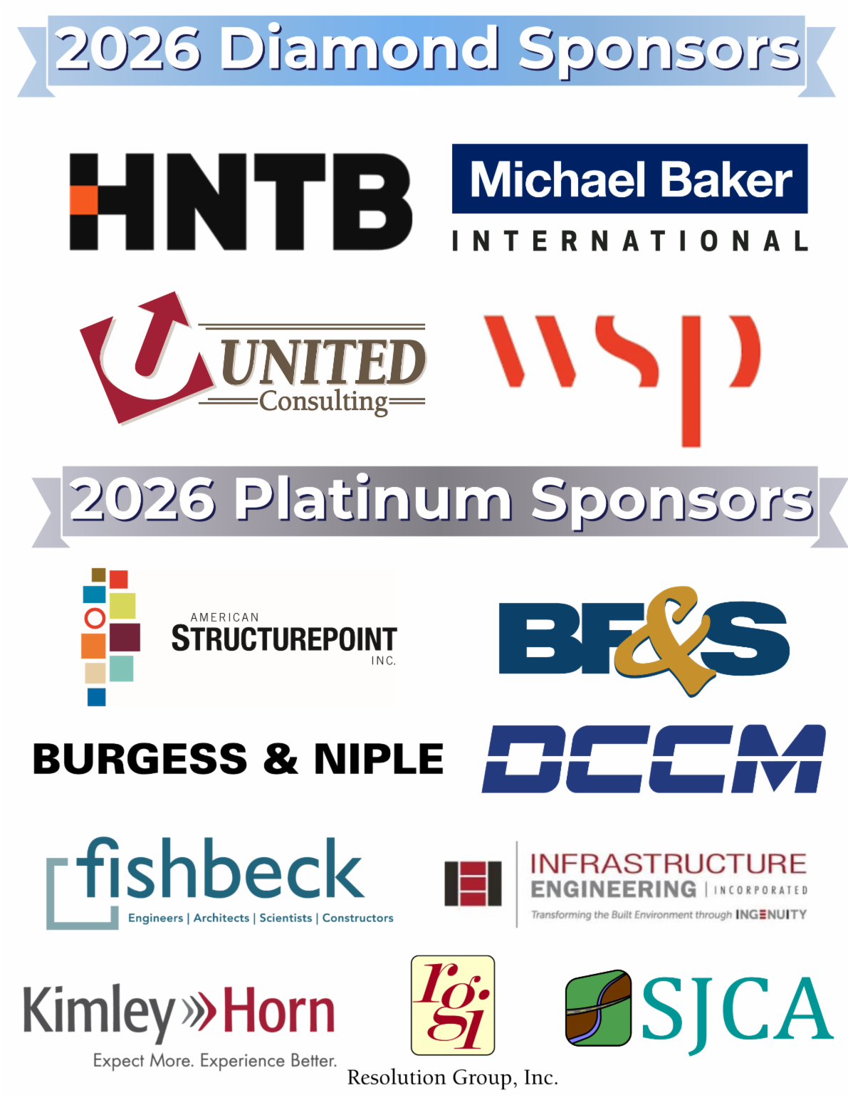 2026 Diamond and Platinum Sponsors