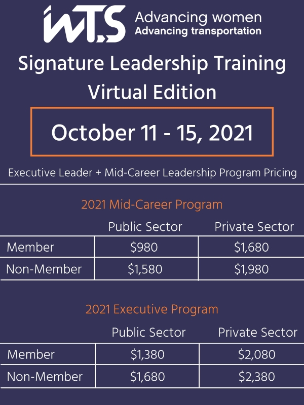 WTS 2021 Signature Leadership Training Program Pricing