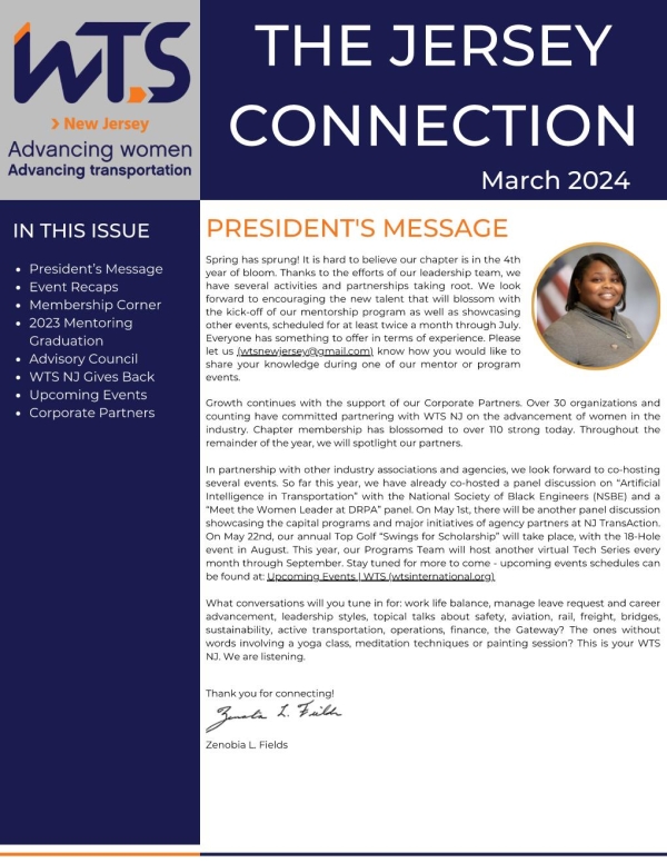 WTS NJ - Newsletter Cover March 2024