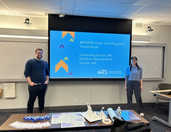WTS-Boston Transportation You team presenting to an audience.