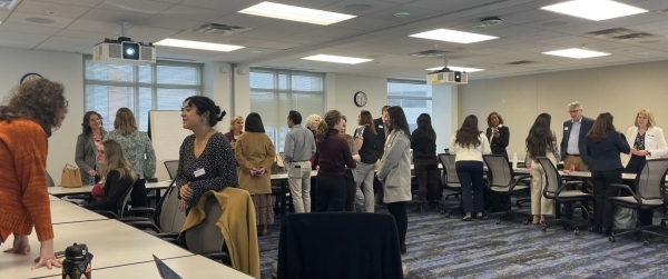 2024 Mentor Program participants at a speed networking session