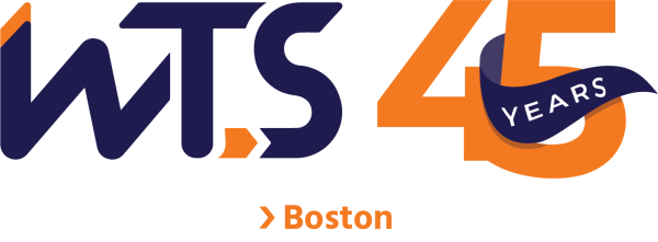 WTS Boston 45th Anniversary logo.