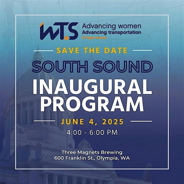 Save the Date for South Suond Inaugural Program. June 4, 2025. From 4 p.m. to 6 p.m. Located Three Magnets Brewing (600 Franklin Street, Olympia, Washington)