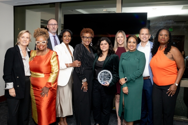 group photo at awards reception