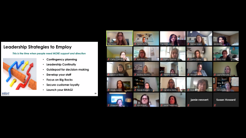 Screenshot of participants during WTS-DC Executive Women's Roundtable