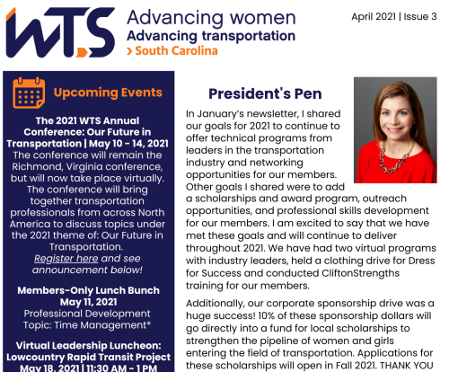 Image of WTS SC April Newsletter