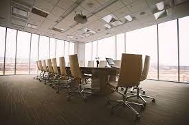 Empty boardroom