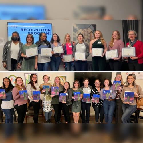 Mentorship Program Graduates pose with their certificates
