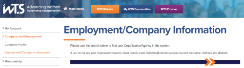 WTS Website Company info