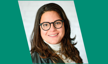 Josiane Martinez framed in green