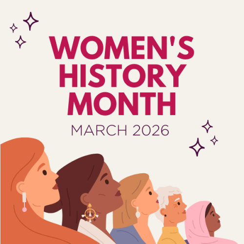 Five women looking up toward the sky