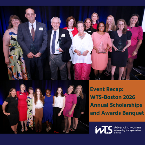 Graphic with two group photos. Text: an event recap for scholarships and awards banquet