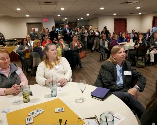 Large group at Charter event