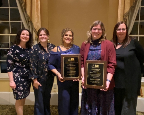 Some of the WTS leaders supporting our CPEWC award recipients (Crystalann Deardorff, Kelly Freeburger, Nexa Castro, Hannah Landvater, and Viriginia Bailey