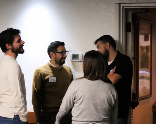 Candid shot of group talking