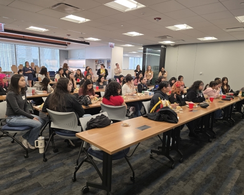 Students at career day